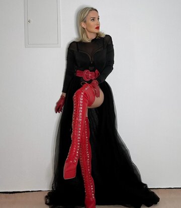 Giaro SECRETZ | RED MATTE | LACED THIGH BOOTS