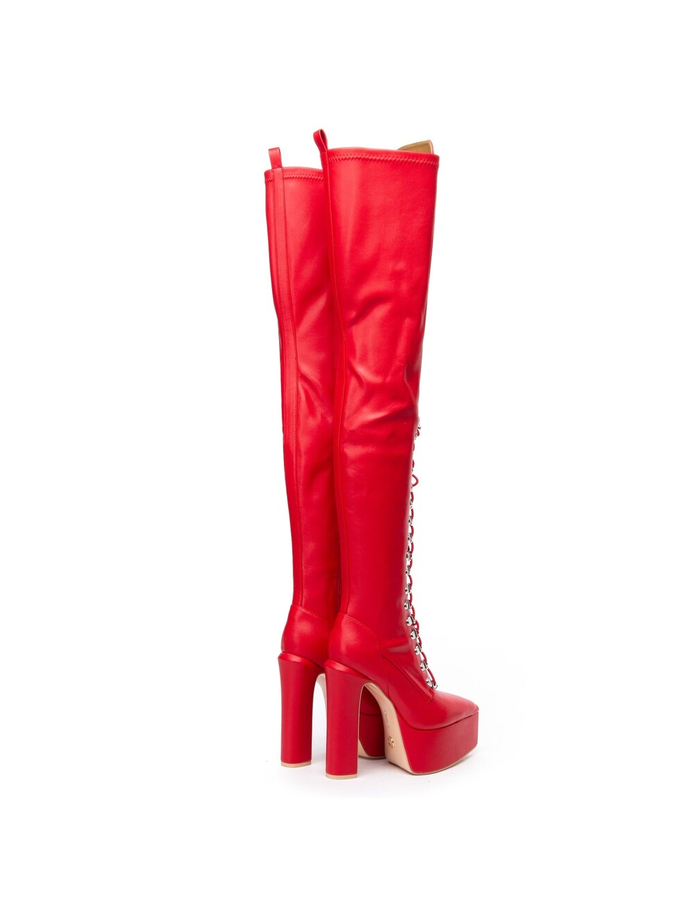 Giaro SECRETZ | RED MATTE | LACED THIGH BOOTS