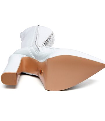 Giaro SECRETZ | WHITE SHINY | LACED THIGH BOOTS