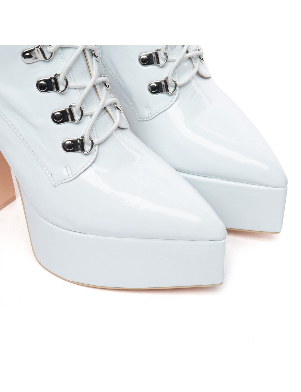 Giaro SECRETZ | WHITE SHINY | LACED THIGH BOOTS