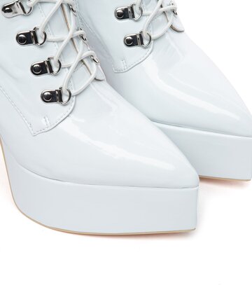 Giaro SECRETZ | WHITE SHINY | LACED THIGH BOOTS