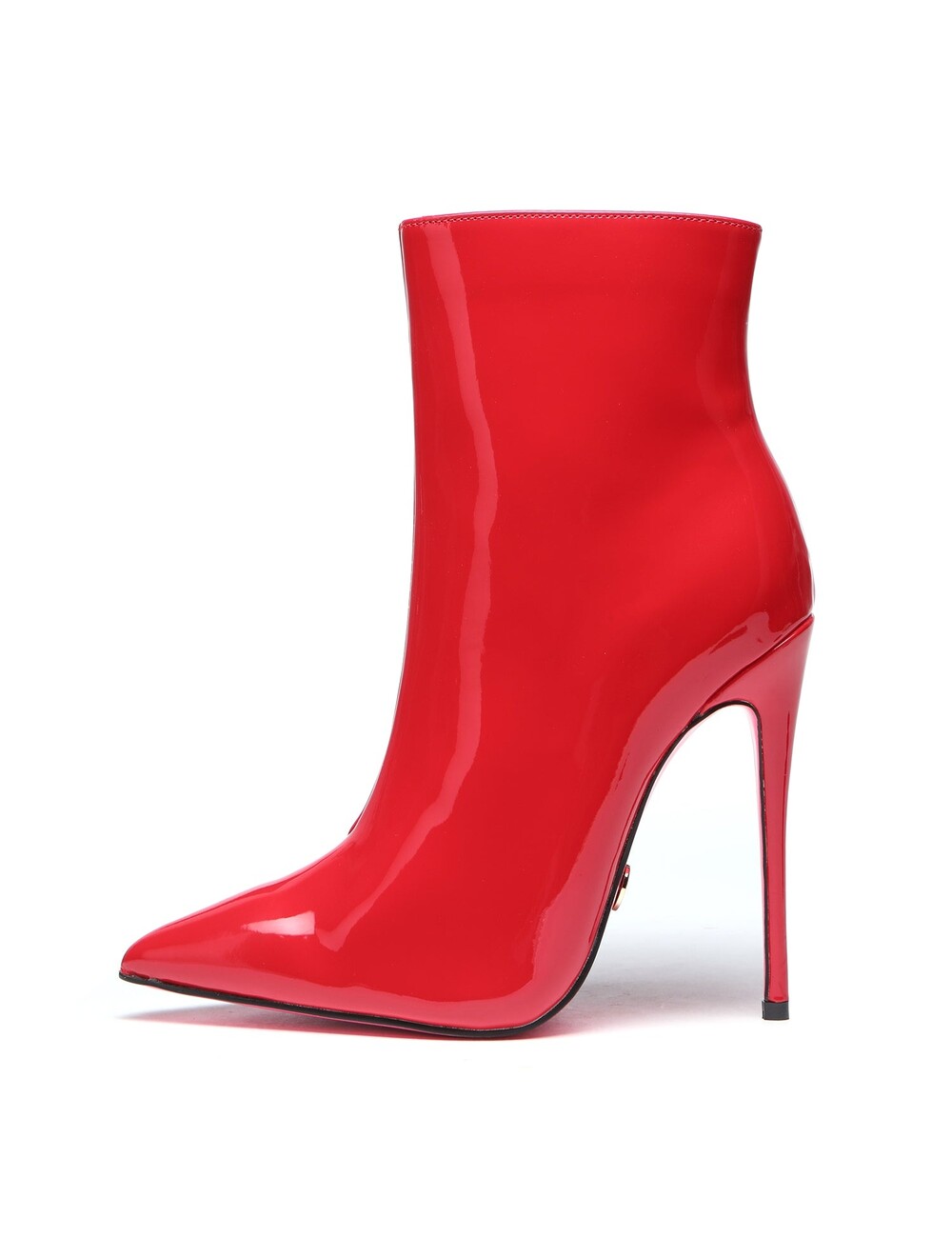 Shiny red ankle boots discount