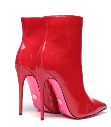 Giaro Giaro TALIA RED SHINY ANKLE BOOTS