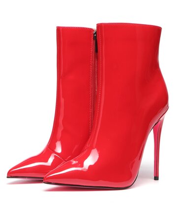 Giaro Giaro TALIA RED SHINY ANKLE BOOTS