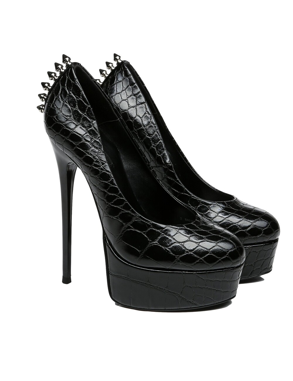 Giaro Black  Crock  Giaro "Bad Girl" platform pumps with spikes
