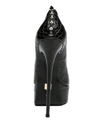 Black  Crock  Giaro "Bad Girl" platform pumps with spikes