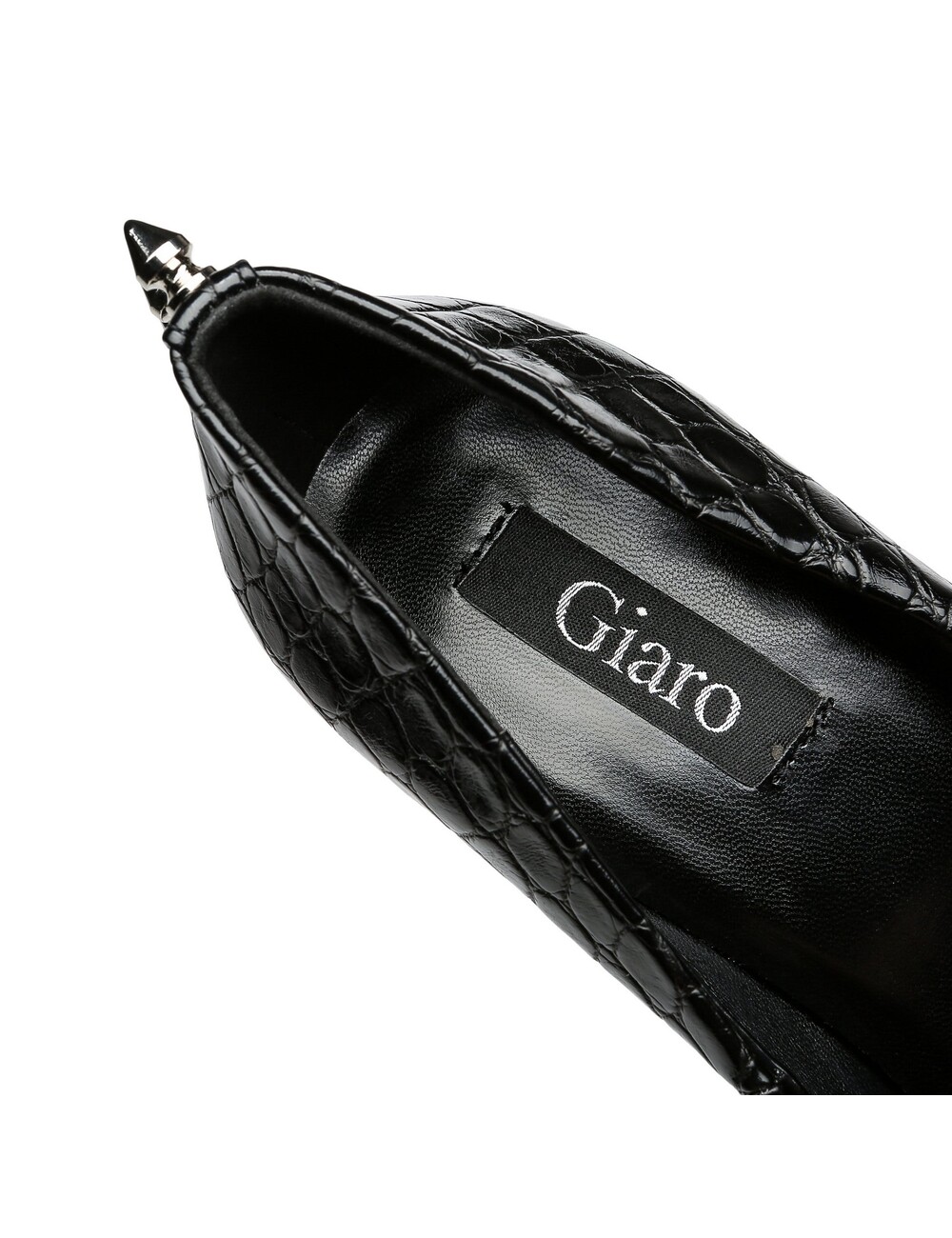 Black  Crock  Giaro "Bad Girl" platform pumps with spikes