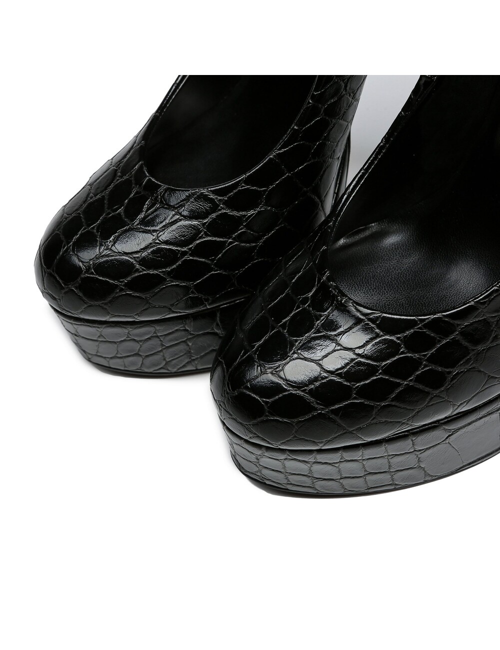 Black  Crock  Giaro "Bad Girl" platform pumps with spikes