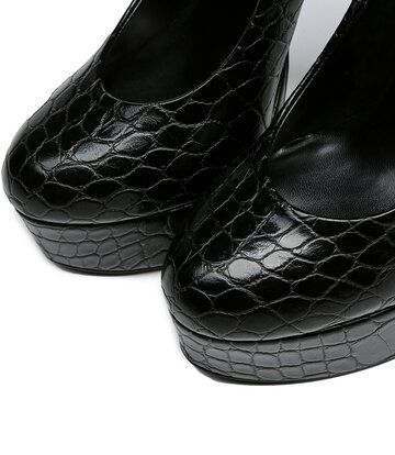 Schwarze Crock Giaro „Bad Girl“ Plateaupumps mit Spikes
