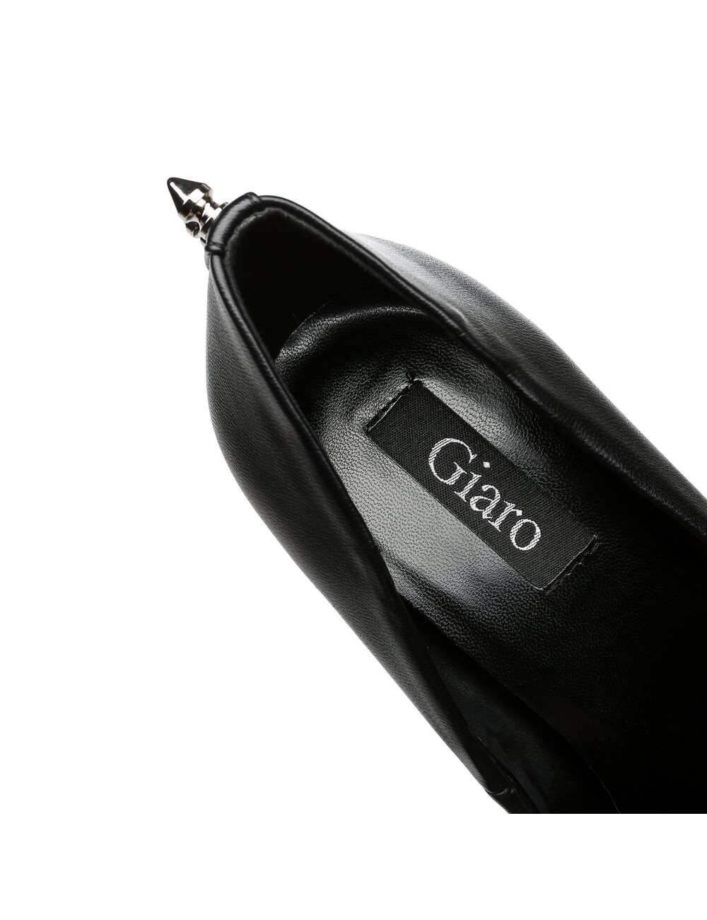 Schwarze matte Giaro „Bad Girl“ Plateaupumps mit Spikes