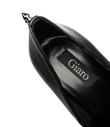 Schwarze matte Giaro „Bad Girl“ Plateaupumps mit Spikes