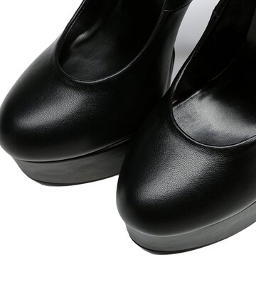 Black  Matte  Giaro "Bad Girl" platform pumps with spikes