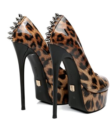 Giaro Leo Shiny Giaro „Bad Girl“ Plateaupumps mit Spikes