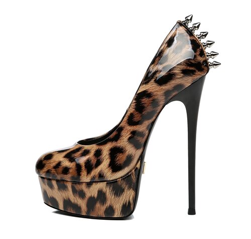 GALANA BAD GIRL | LEO GLÄNZEND | PLATEAU-PUMPS MIT SPITZEN