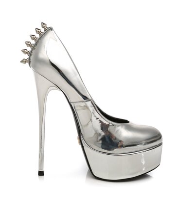 Giaro Liguid Silberne Giaro „Bad Girl“ Plateaupumps mit Spikes