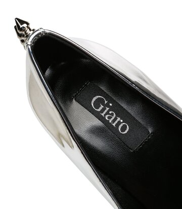 Liguid Silver  Giaro "Bad Girl" platform pumps with spikes