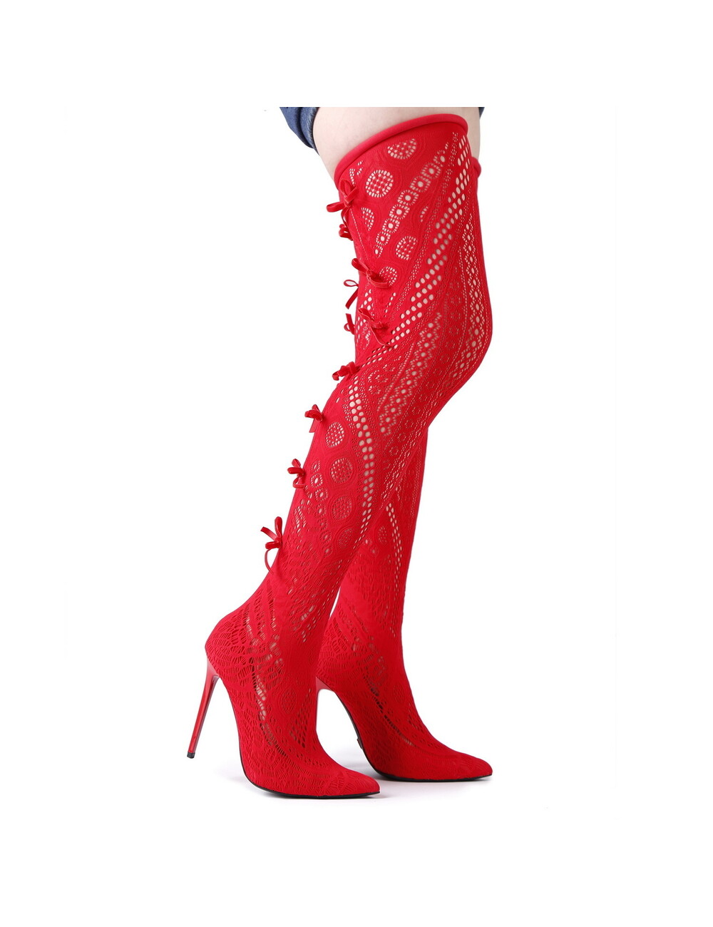 Giaro SARAFINA | ROT | Oberschenkelstiefel | Italienischer Stil