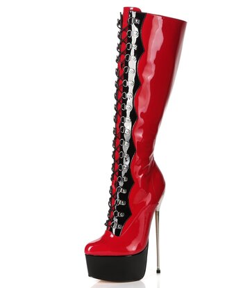 SLICK Giaro SLICK FASCINATE RED BLACK | lace-up platform boots