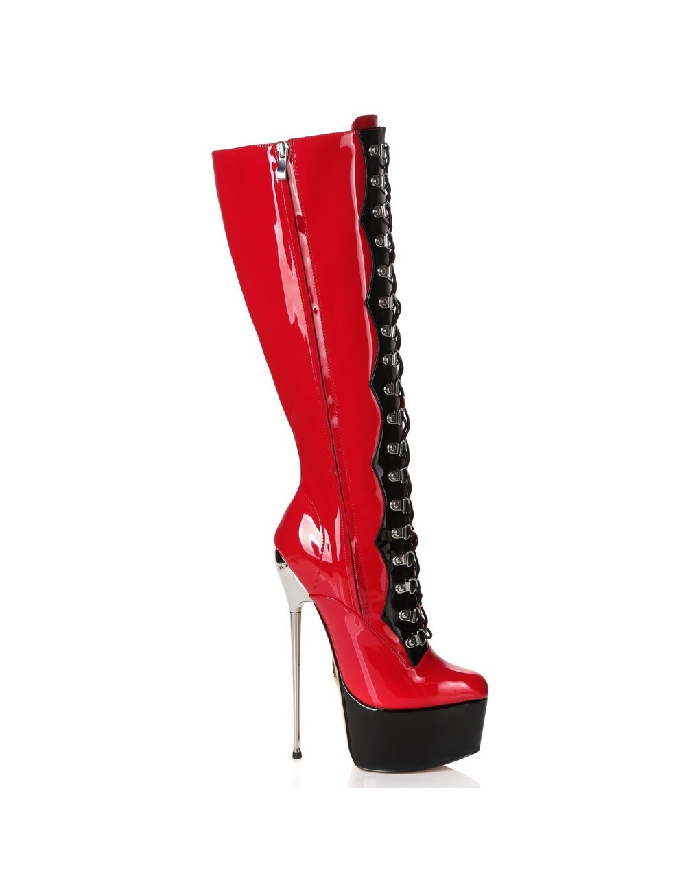 Giaro SLICK FASCINATE ROT SCHWARZ | Plateaustiefel mit Schnürung