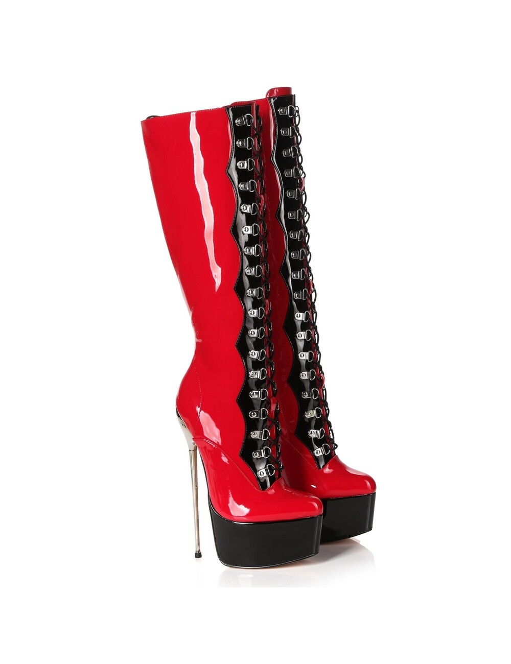 SLICK Giaro SLICK FASCINATE RED BLACK | lace-up platform boots