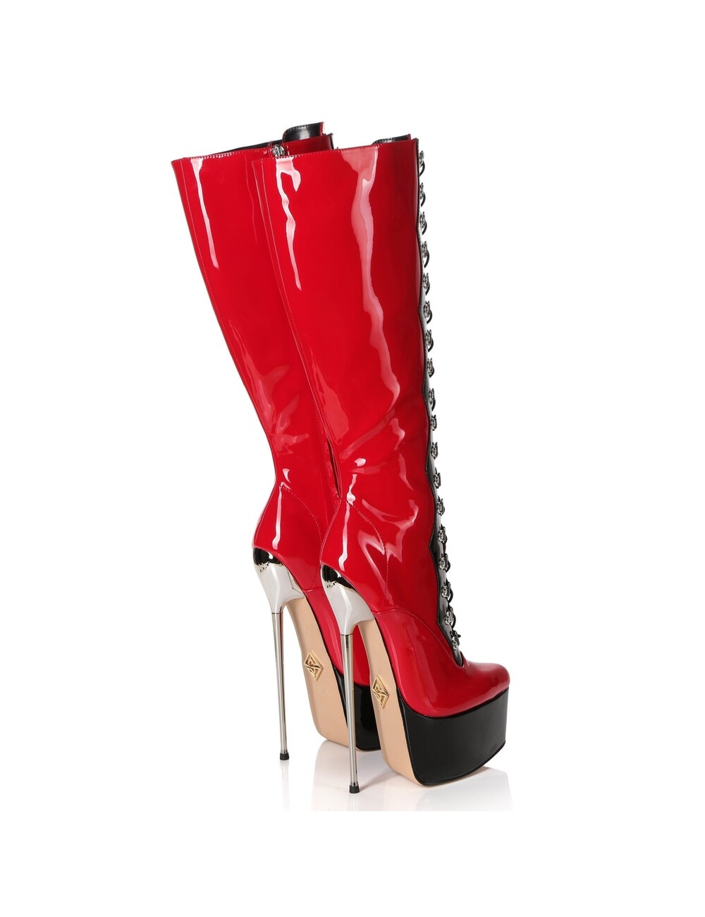 SLICK Giaro SLICK FASCINATE RED BLACK | lace-up platform boots