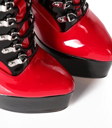 Giaro SLICK FASCINATE RED BLACK | lace-up platform boots