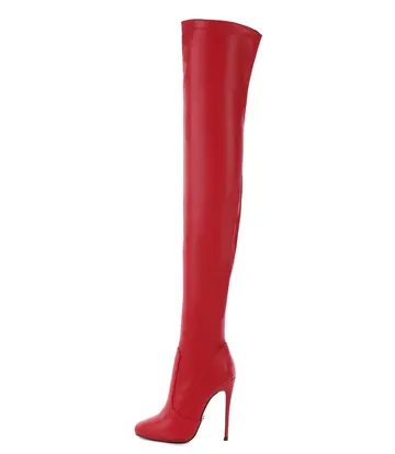 Giaro Giaro BELINDA RED MATTE THIGH BOOTS Giaro Giaro BELINDA RED MATTE THIGH BOOTS