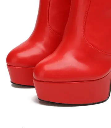 Giaro Giaro STACKSTAND RED SHINY KNEE BOOTS