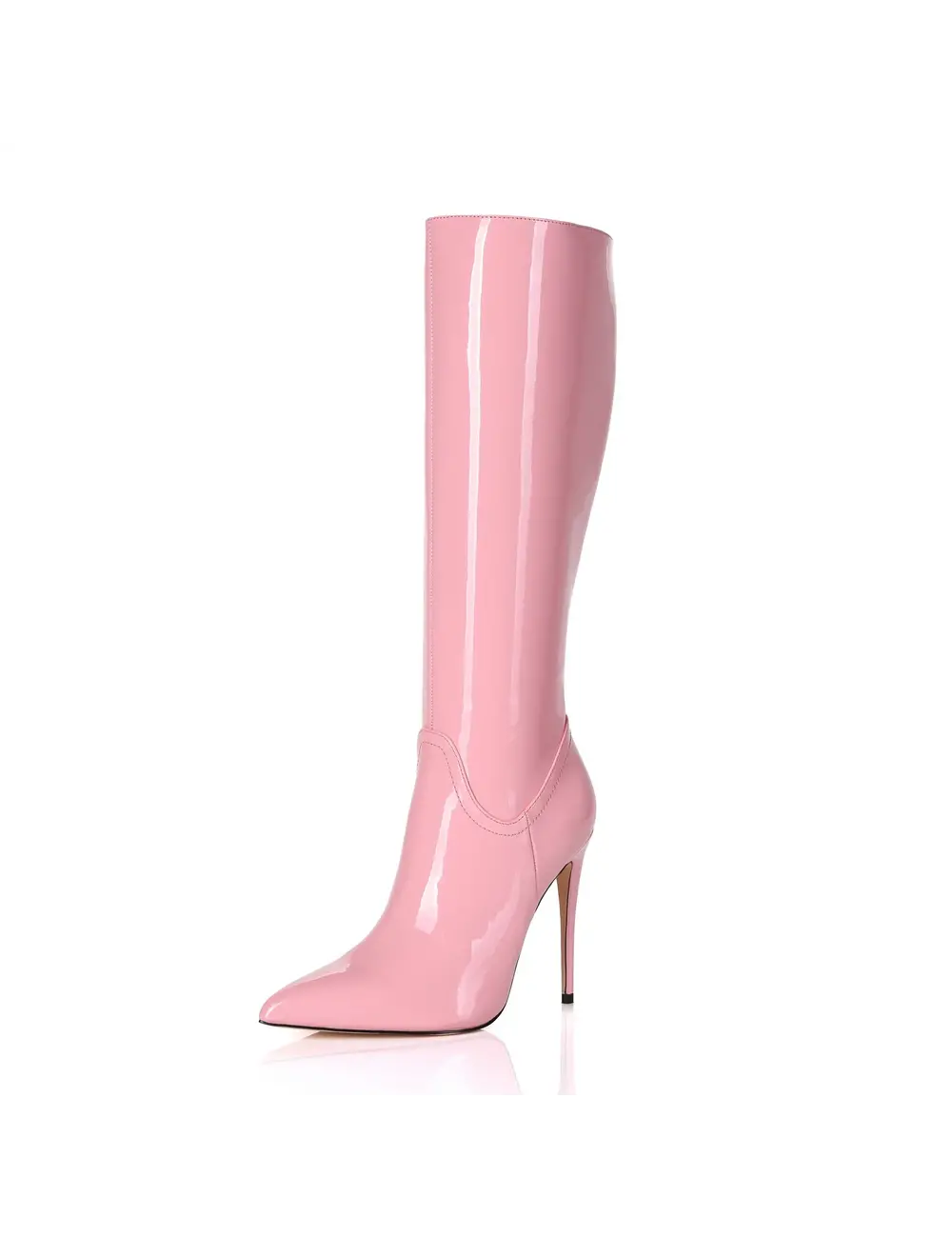 Giaro MILA | ROSA PINK GLÄNZEND | KNIESTIEFEL | Italienischer Stil