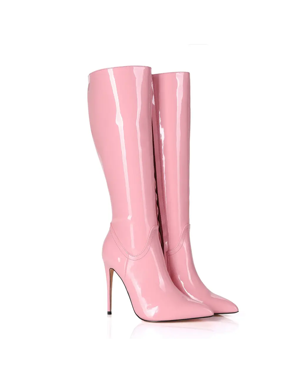 Giaro MILA | ROSA PINK GLÄNZEND | KNIESTIEFEL | Italienischer Stil