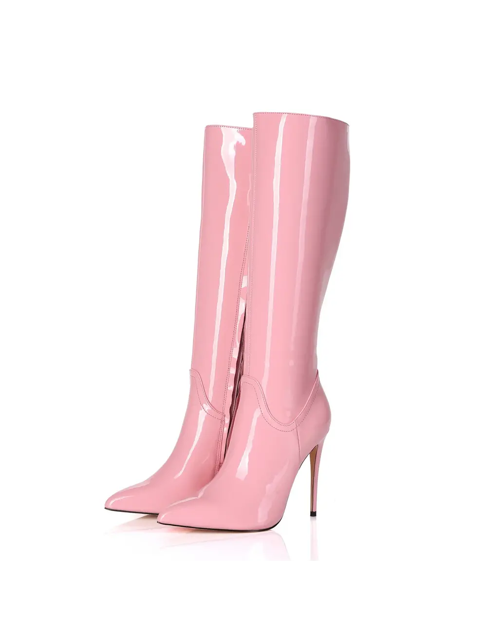 Giaro MILA | ROSA PINK GLÄNZEND | KNIESTIEFEL | Italienischer Stil