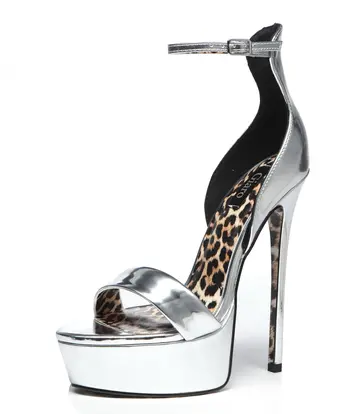 Giaro Giaro KIMMIE LIQUID SILVER PLATFORM PUMPS