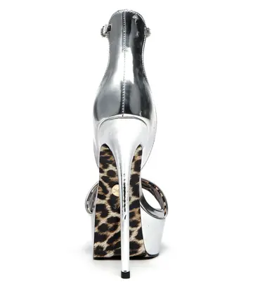 Giaro Giaro KIMMIE LIQUID SILVER PLATFORM PUMPS