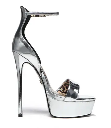 Giaro Giaro KIMMIE LIQUID SILVER PLATFORM PUMPS