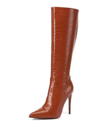 Giaro Giaro MILA | BRAUNER CROCK | KNIESTIEFEL | Stilettoabsätze