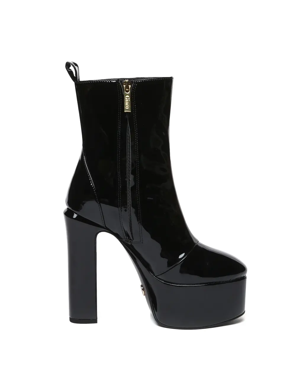 Giaro Giaro BAMARA BLACK SHINY | 14cm platform ankle boots