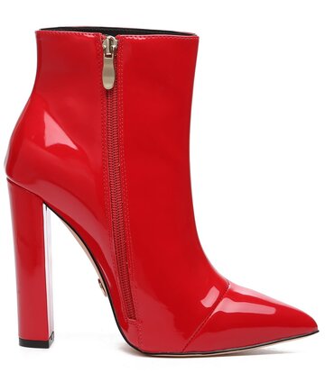 Giaro Giaro ALIA RED SHINY ANKLE BOOTS