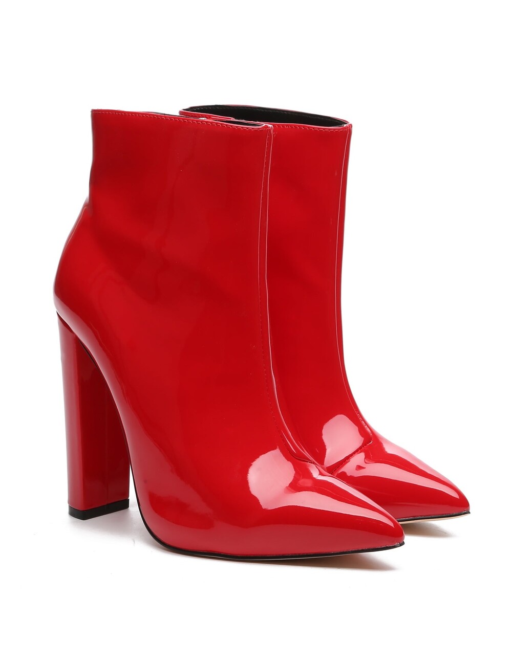 Giaro Giaro ALIA RED SHINY ANKLE BOOTS