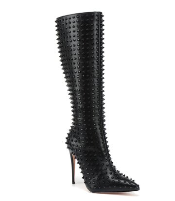 Giaro Giaro TRIBECA BLACK KNEE BOOTS WITH BLACK STUDS