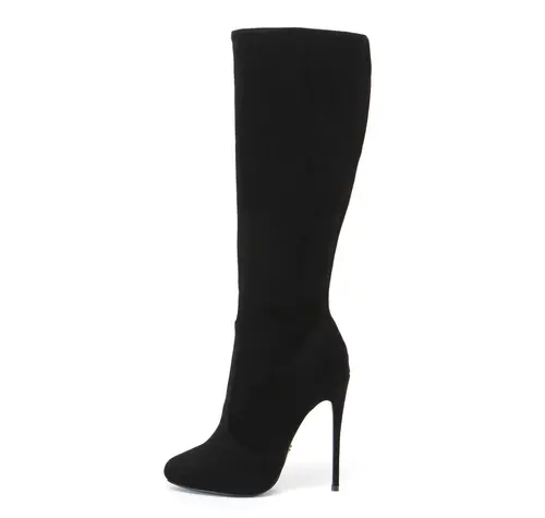 Giaro BRANDY SCHWARZE KNIESTIEFEL AUS VELOURS