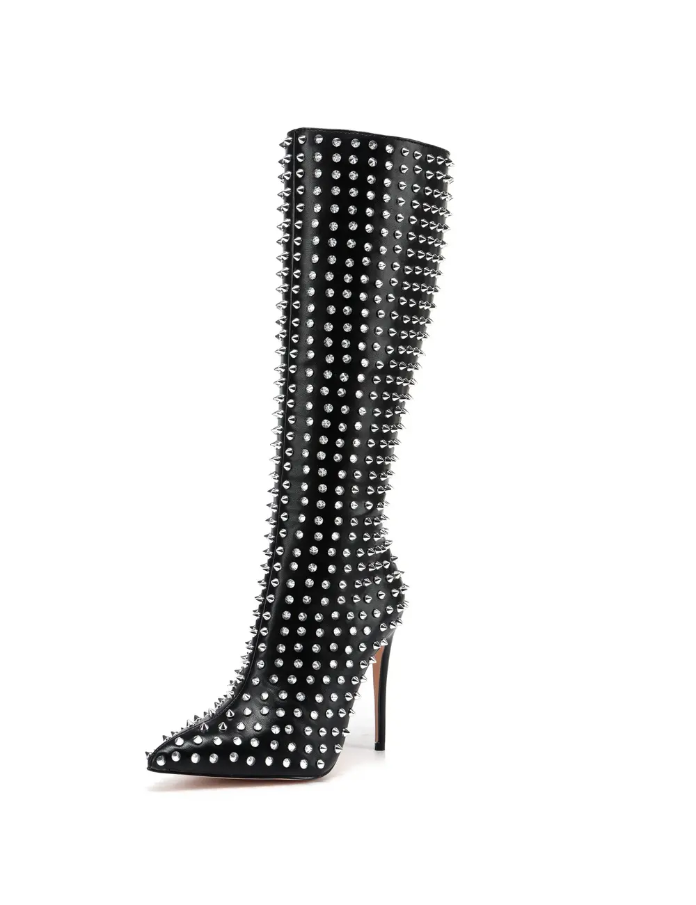 Giaro Giaro TRIBECA BLACK KNEE BOOTS WITH SILVER STUDS