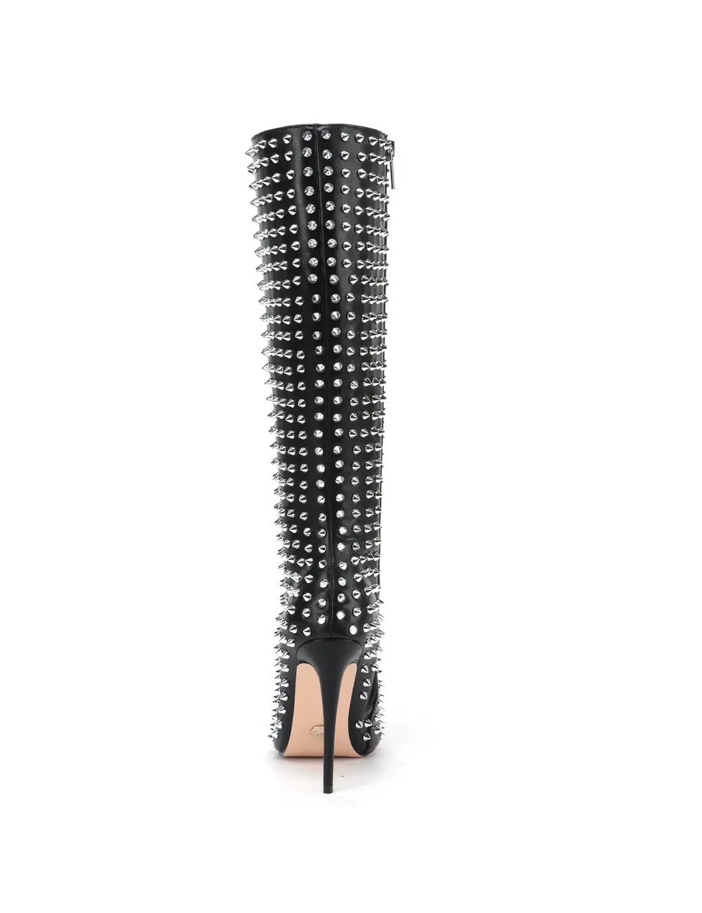 Giaro TRIBECA BLACK KNEE BOOTS WITH SILVER STUDS