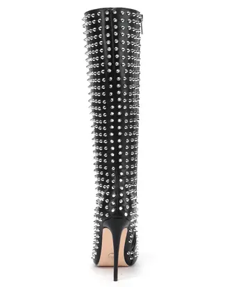 Giaro Giaro TRIBECA SCHWARZE KNIESTIEFEL MIT SILBERE NIETEN