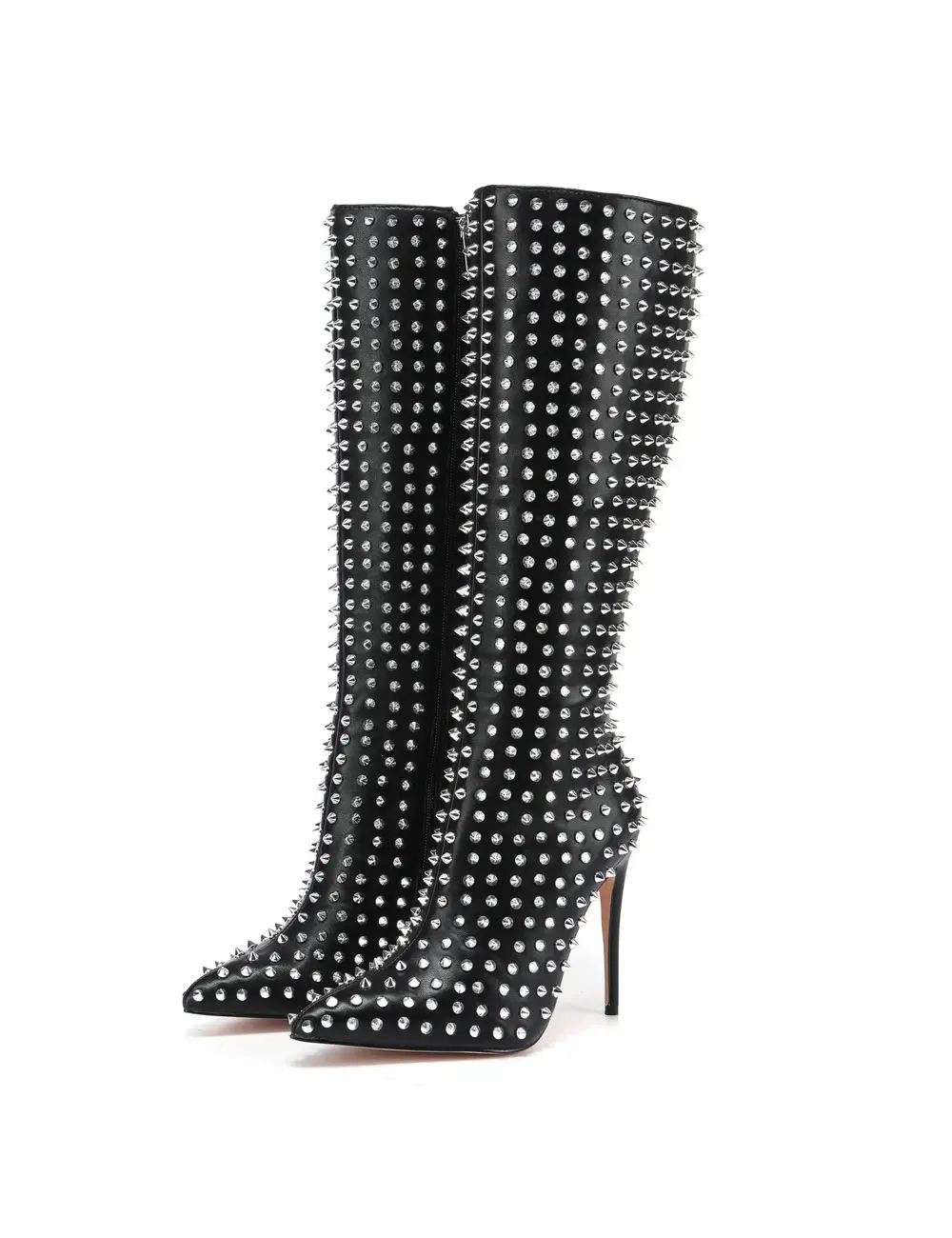 Giaro Giaro TRIBECA BLACK KNEE BOOTS WITH SILVER STUDS