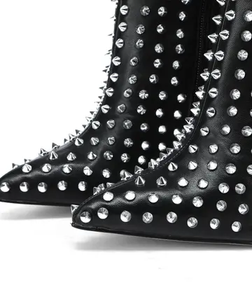 Giaro Giaro TRIBECA BLACK KNEE BOOTS WITH SILVER STUDS