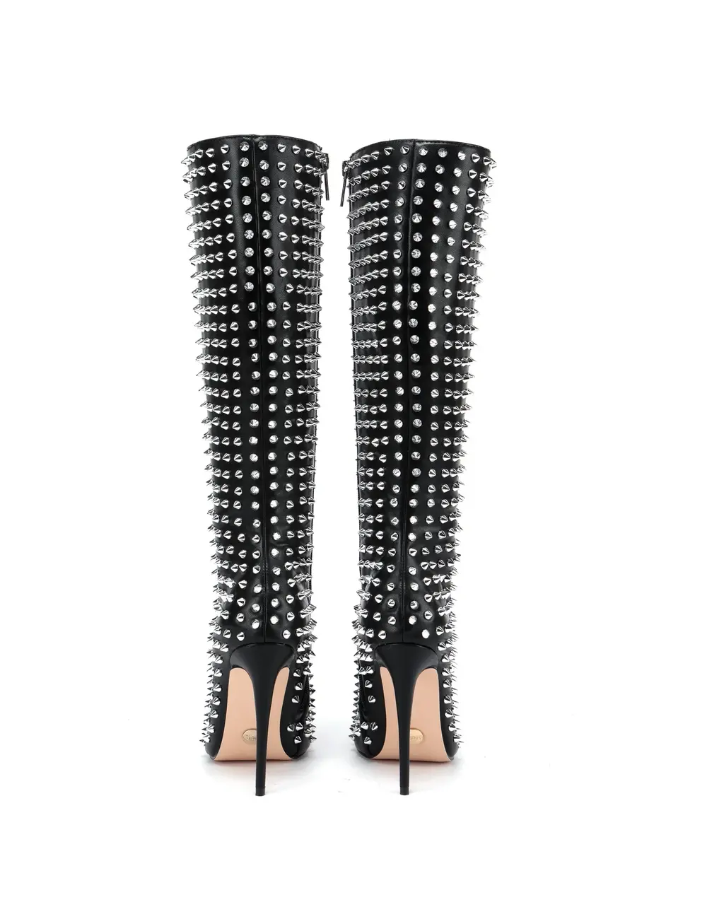 Giaro Giaro TRIBECA BLACK KNEE BOOTS WITH SILVER STUDS