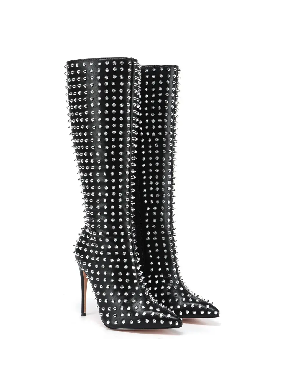 Giaro Giaro TRIBECA BLACK KNEE BOOTS WITH SILVER STUDS