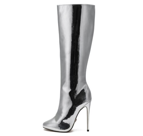 Giaro BRANDY SILBERNE GLÄNZENDE KNIESTIEFEL