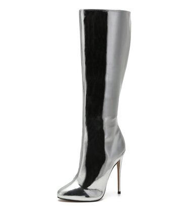 Giaro Giaro BRANDY SILBERNE GLÄNZENDE KNIESTIEFEL