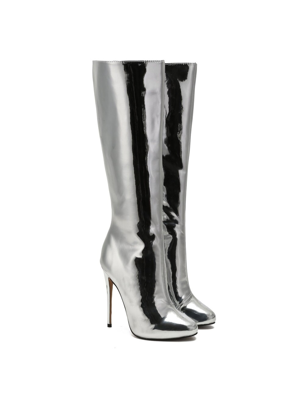 Giaro Giaro BRANDY SILBERNE GLÄNZENDE KNIESTIEFEL